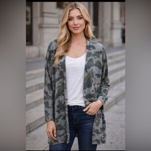 Magaschoni Green Camo Women's Cardigan